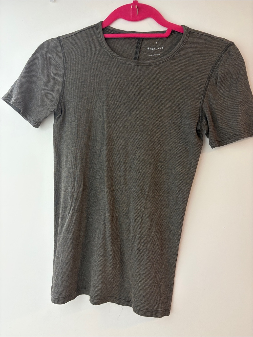 Everlane Women's Short Sleeve Crew Tee in Charcoal